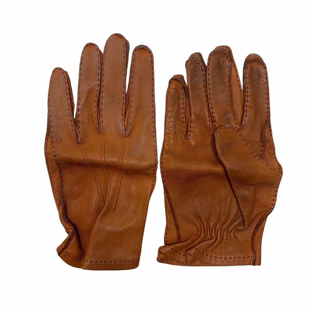 Vintage Daniel Hays Brown Leather Gloves